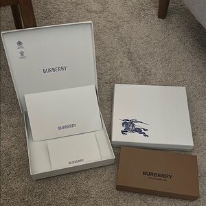 Burberry White and Brown boxes and envelopes